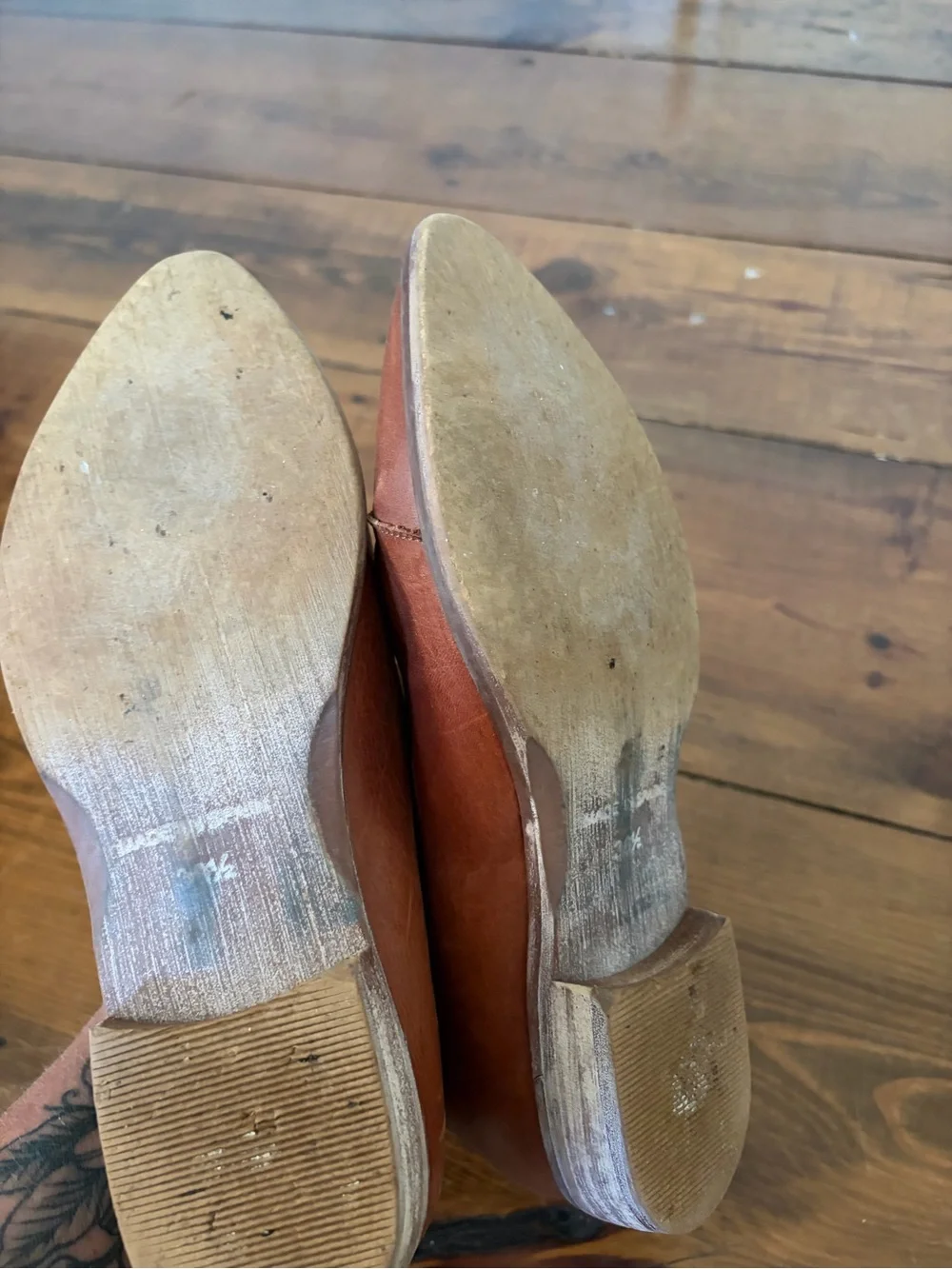 Free People Brown Leather Ankle Booties